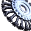 Щетка плоская для УШМ 125 мм, 5", чёрная, витая проволока,"Maximum" MX 17900 оптом